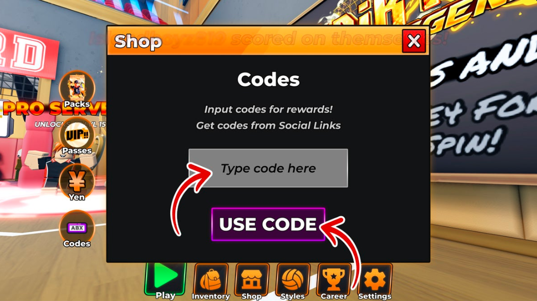 haikyuu legends code